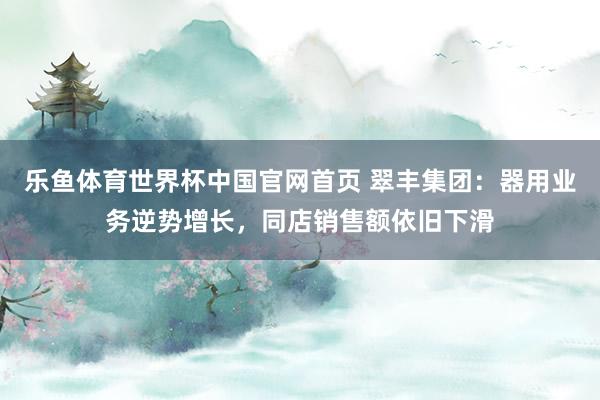 乐鱼体育世界杯中国官网首页 翠丰集团：器用业务逆势增长，同店销售额依旧下滑