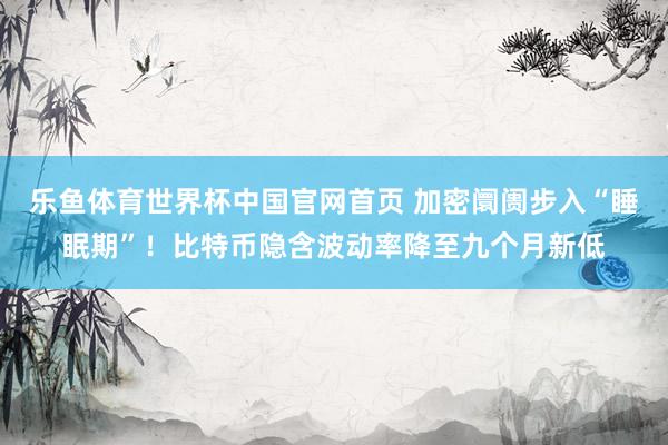 乐鱼体育世界杯中国官网首页 加密阛阓步入“睡眠期”！比特币隐含波动率降至九个月新低
