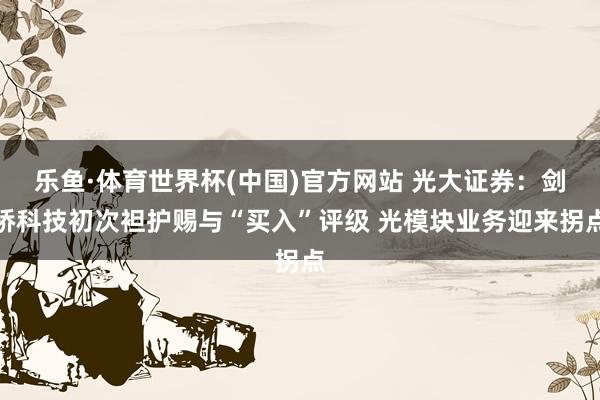 乐鱼·体育世界杯(中国)官方网站 光大证券：剑桥科技初次袒护赐与“买入”评级 光模块业务迎来拐点