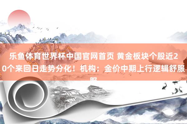 乐鱼体育世界杯中国官网首页 黄金板块个股近20个来回日走势分化！机构：金价中期上行逻辑舒服