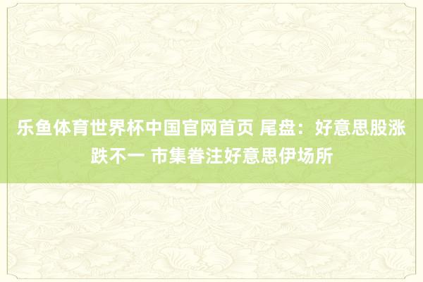 乐鱼体育世界杯中国官网首页 尾盘：好意思股涨跌不一 市集眷注好意思伊场所