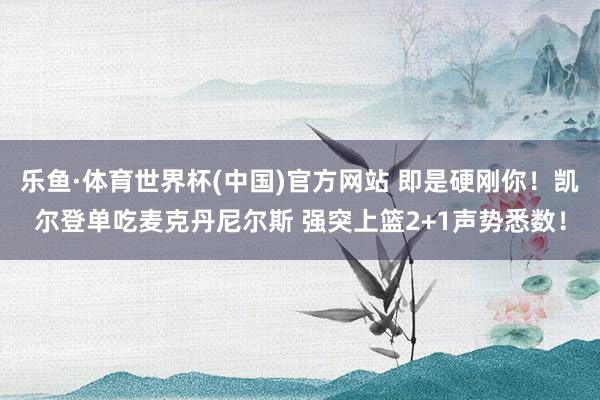 乐鱼·体育世界杯(中国)官方网站 即是硬刚你！凯尔登单吃麦克丹尼尔斯 强突上篮2+1声势悉数！