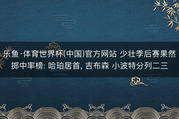 乐鱼·体育世界杯(中国)官方网站 少壮季后赛果然掷中率榜: 哈珀居首， 吉布森 小波特分列二三