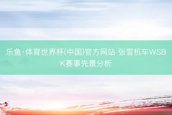 乐鱼·体育世界杯(中国)官方网站 张雪机车WSBK赛事先景分析